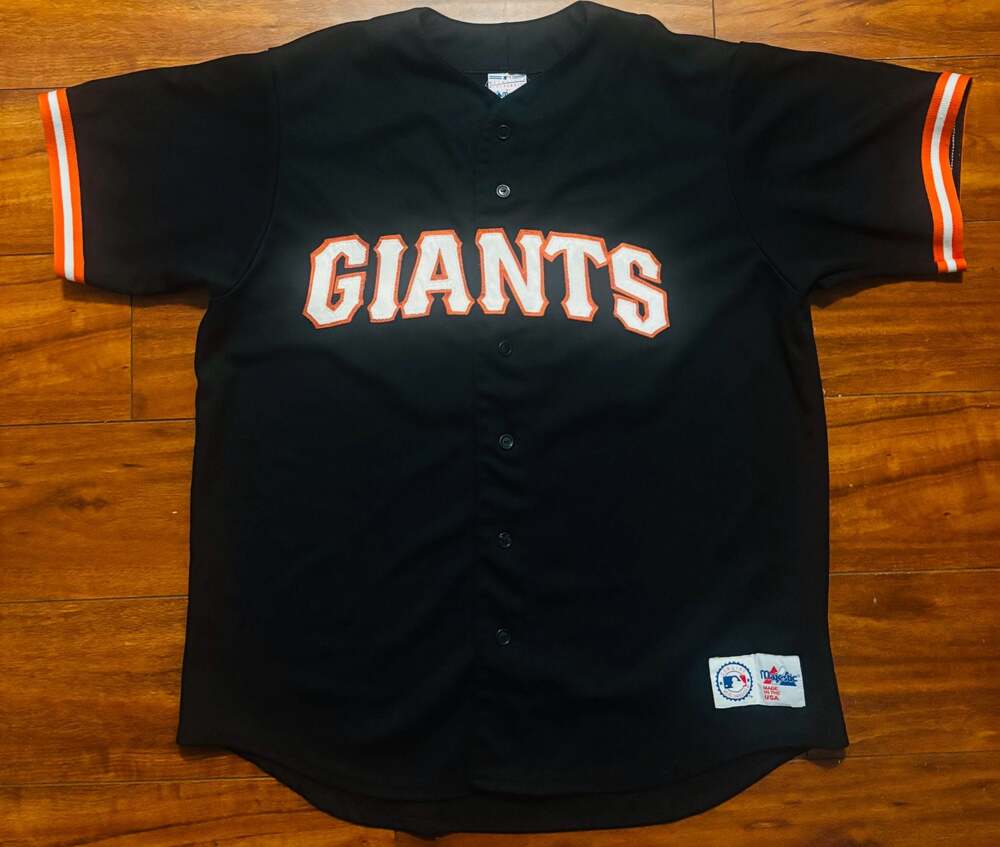 Y2K Majestic Genuine Meechandise San Francosco Giants Jersey sz L BONDS